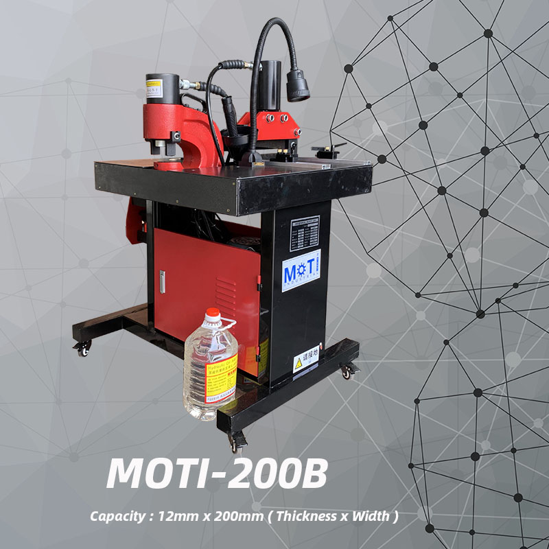 MOTI-200B Portable Busbar Machine has Bending Punching Cutting Functions in one machine ( 3 in 1 )